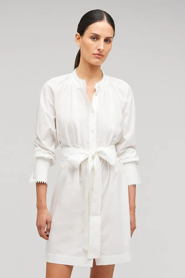 Oroton Lace Detail Smock Dress White Women Dresses Oroton Lace Detail Smock Dress White Women Dresses