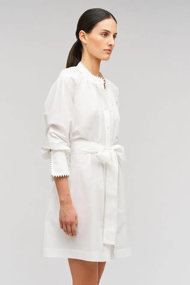 Oroton Lace Detail Smock Dress White Women Dresses Oroton Lace Detail Smock Dress White Women Dresses