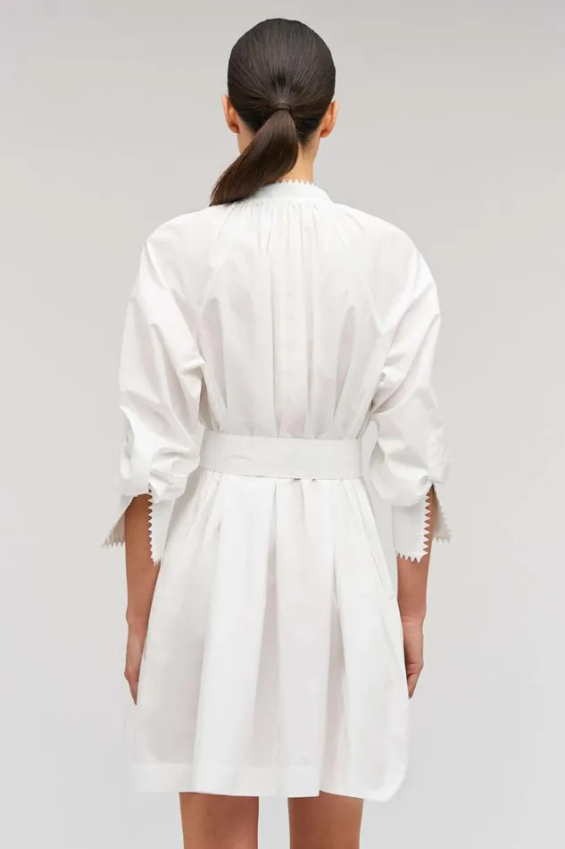 Oroton Lace Detail Smock Dress White Women Dresses Oroton Lace Detail Smock Dress White Women Dresses