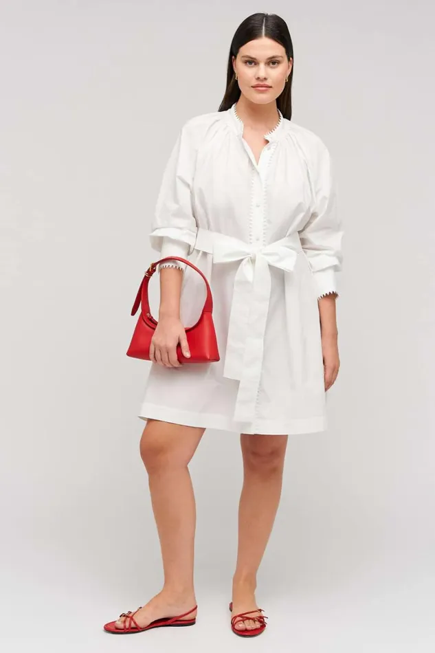 Oroton Lace Detail Smock Dress White Women Dresses Oroton Lace Detail Smock Dress White Women Dresses
