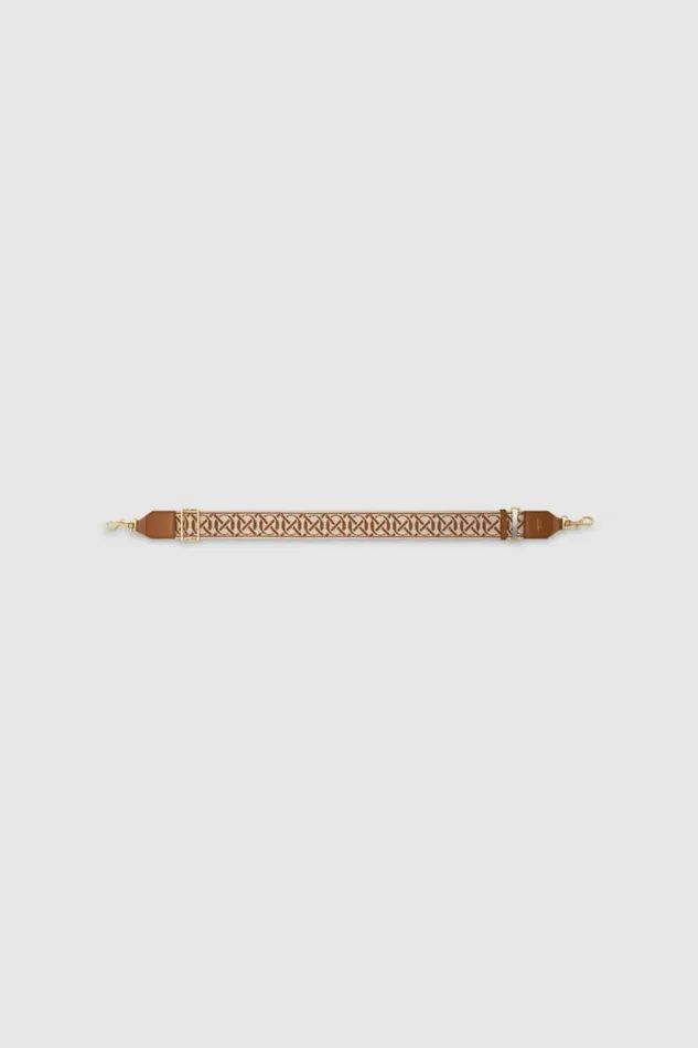 Oroton Logo Bag Strap Cognacecru Women Bag Straps Oroton Logo Bag Strap Cognacecru Women Bag Straps