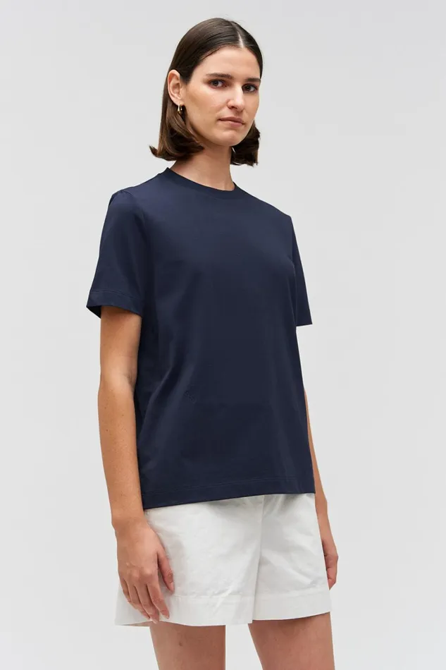 Oroton Maggie Classic Tee North Sea Women Tops Oroton Maggie Classic Tee North Sea Women Tops