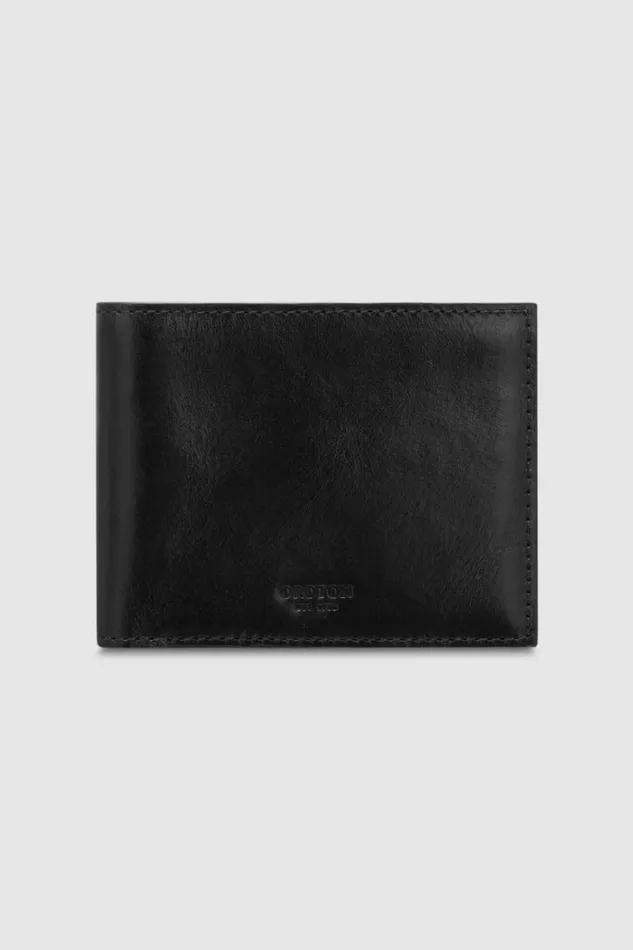 Oroton Marcus Veg 8 Credit Card Wallet Black WomenMen Wallets