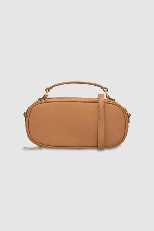 Oroton Margot Camera Bag Dark Camel Women Crossbody