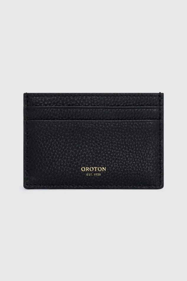 Oroton Margot Card Sleeve Black Women Wallets