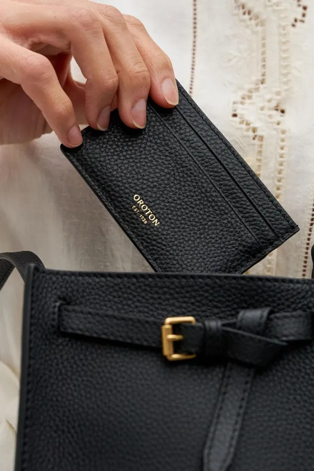 Oroton Margot Card Sleeve Black Women Wallets Oroton Margot Card Sleeve Black Women Wallets