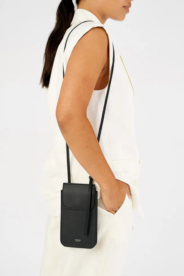 Oroton Margot Phone Crossbody Black Women Crossbody Oroton Margot Phone Crossbody Black Women Crossbody