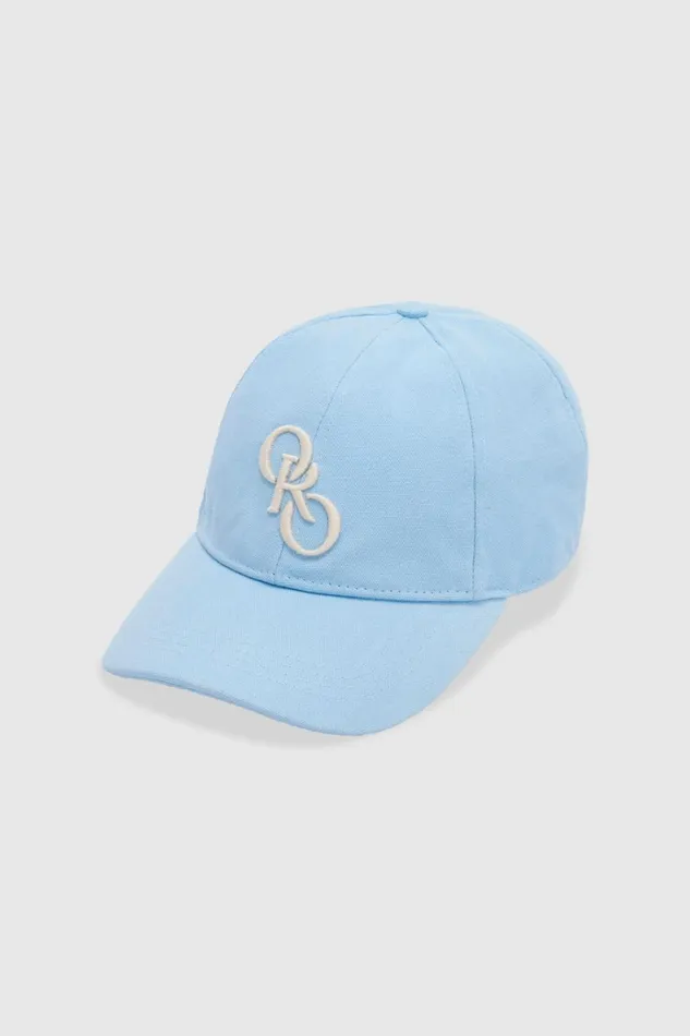 Oroton Oro Logo Cap Denim Blue Women Hats