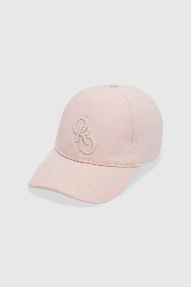 Oroton Oro Logo Cap Palest Pink Women Hats
