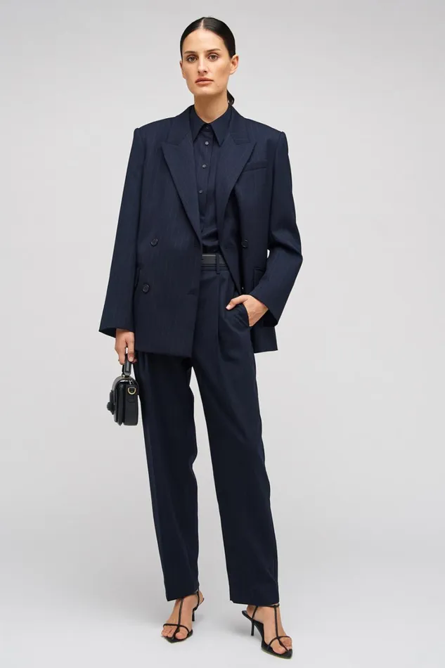 Oroton Pinstripe Blazer North Sea Women Suiting