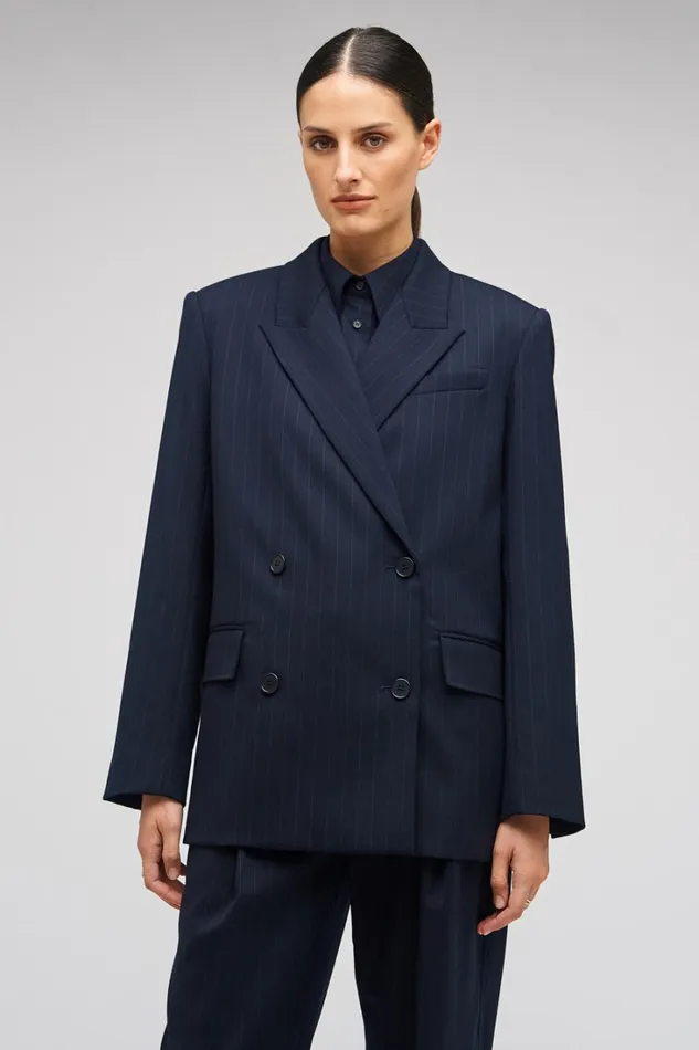 Oroton Pinstripe Blazer North Sea Women Suiting Oroton Pinstripe Blazer North Sea Women Suiting
