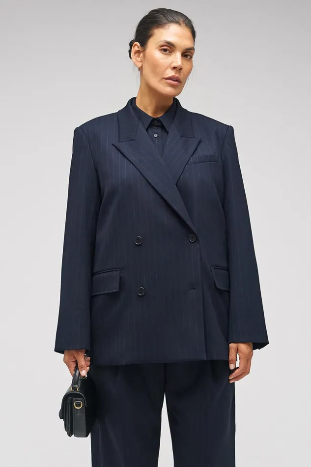 Oroton Pinstripe Blazer North Sea Women Suiting Oroton Pinstripe Blazer North Sea Women Suiting