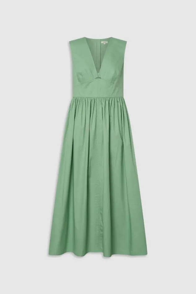 Oroton Poplin Sundress Mint Leaf Women Dresses
