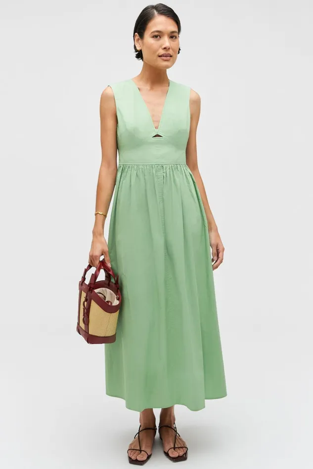 Oroton Poplin Sundress Mint Leaf Women Dresses Oroton Poplin Sundress Mint Leaf Women Dresses
