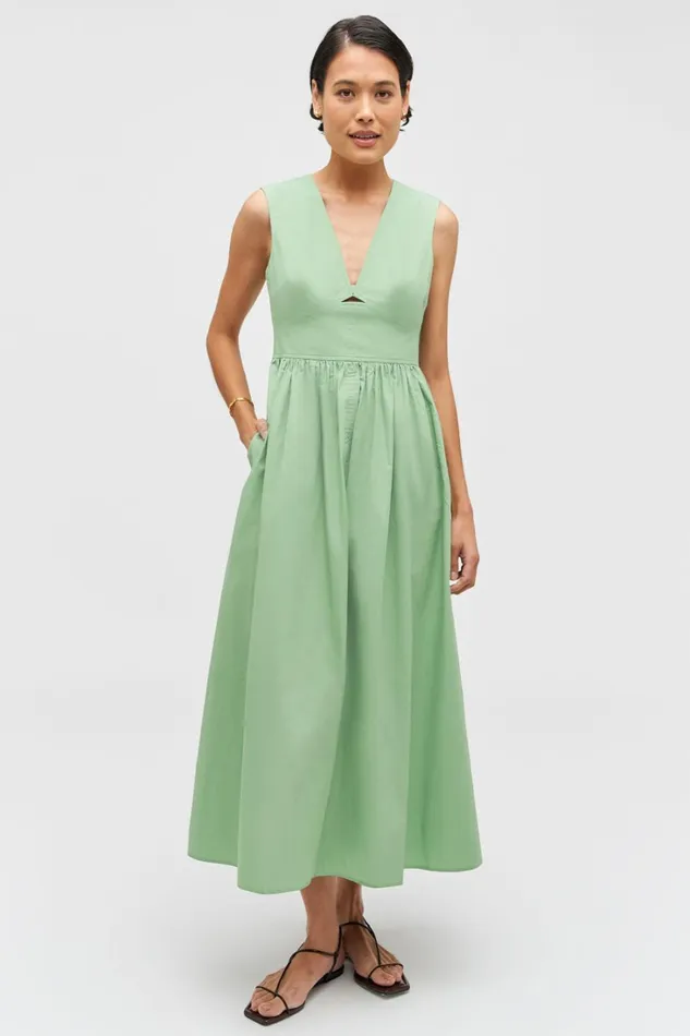 Oroton Poplin Sundress Mint Leaf Women Dresses Oroton Poplin Sundress Mint Leaf Women Dresses