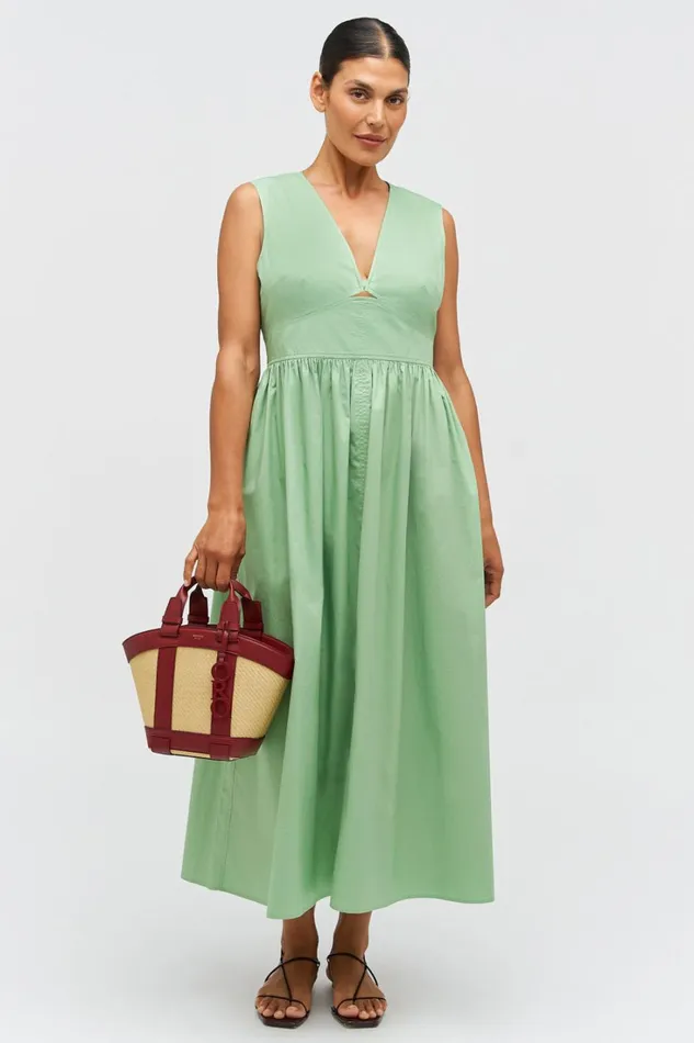 Oroton Poplin Sundress Mint Leaf Women Dresses Oroton Poplin Sundress Mint Leaf Women Dresses