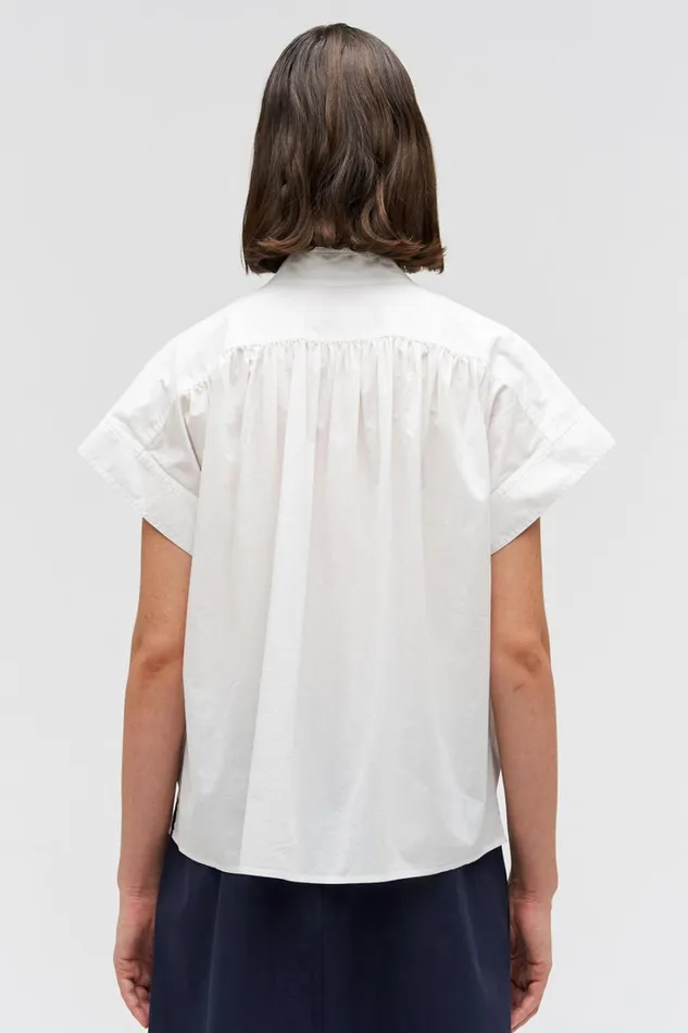 Oroton Rae Gathered Smock White Women Tops Oroton Rae Gathered Smock White Women Tops