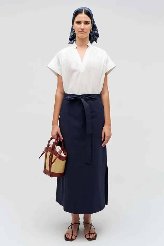 Oroton Rae Gathered Smock White Women Tops Oroton Rae Gathered Smock White Women Tops