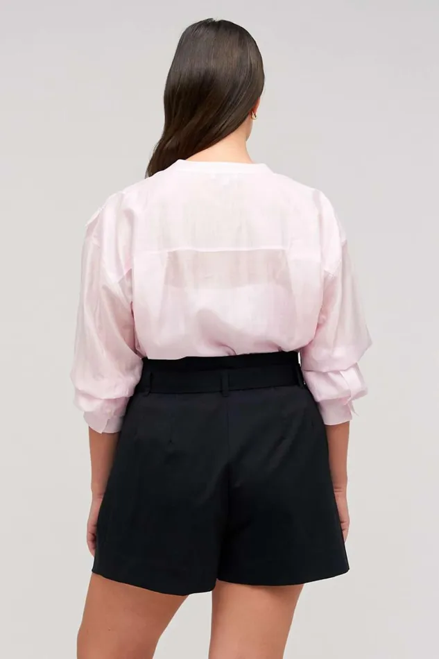 Oroton Scallop Lace Overshirt Pink Rose Women Tops Oroton Scallop Lace Overshirt Pink Rose Women Tops