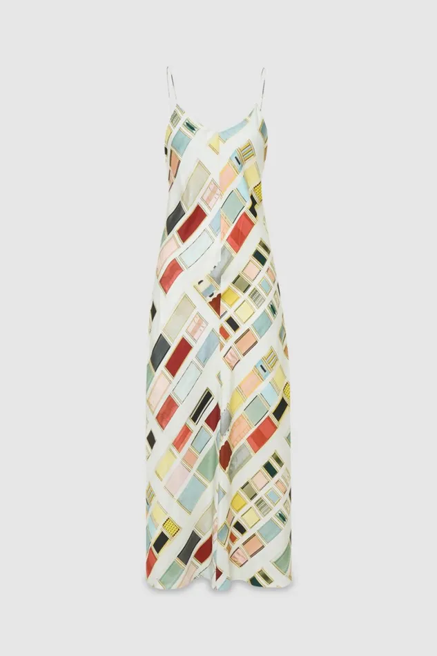 Oroton Vintage Ribbon Slip Dress Multi Women Dresses
