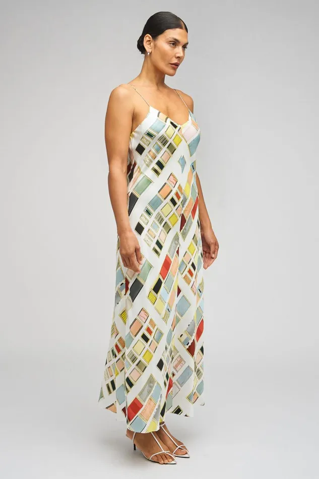 Oroton Vintage Ribbon Slip Dress Multi Women Dresses