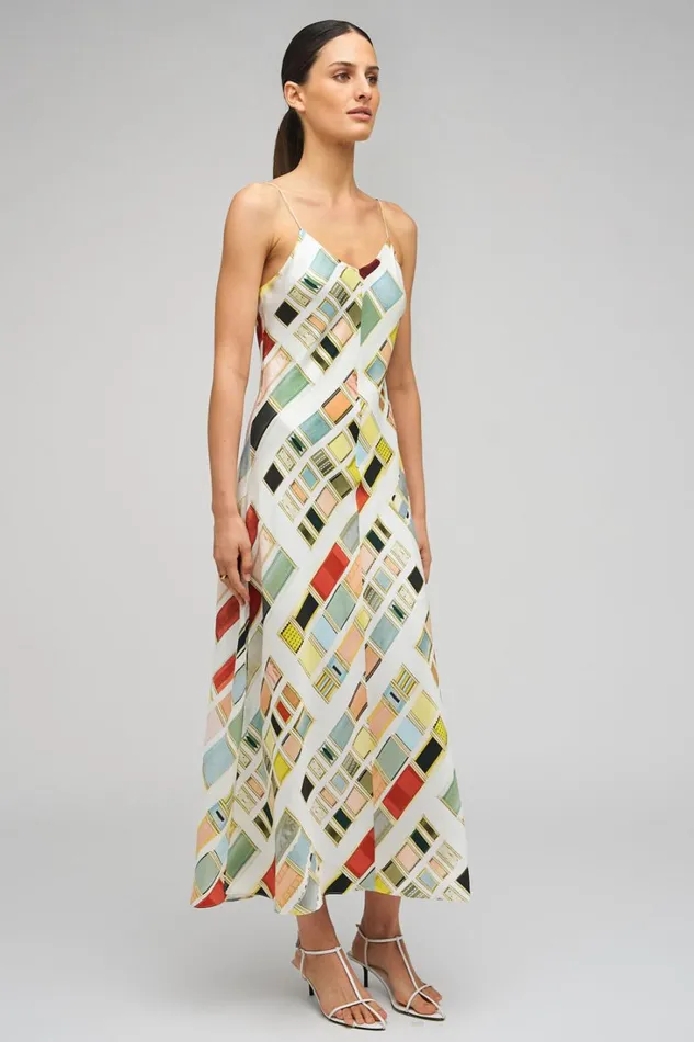 Oroton Vintage Ribbon Slip Dress Multi Women Dresses