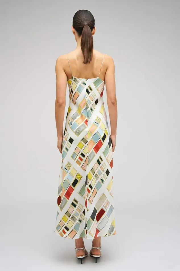 Oroton Vintage Ribbon Slip Dress Multi Women Dresses