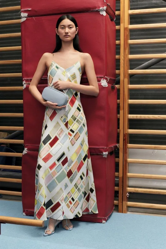 Oroton Vintage Ribbon Slip Dress Multi Women Dresses