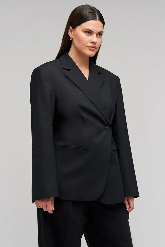 Oroton Wrap Blazer Black Women Suiting Oroton Wrap Blazer Black Women Suiting