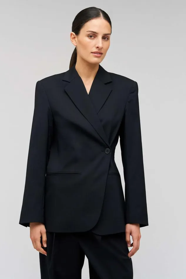 Oroton Wrap Blazer Black Women Suiting Oroton Wrap Blazer Black Women Suiting