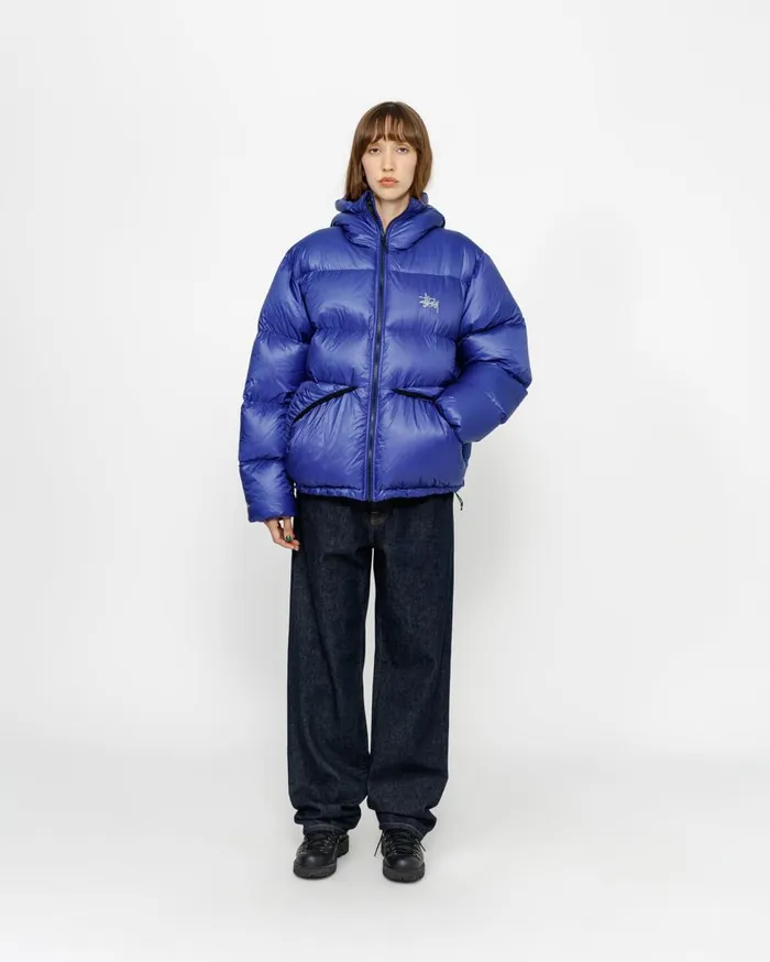 Outerwear MenWomen Stussy DOWN PARKA MICRO RIPSTOP Blue