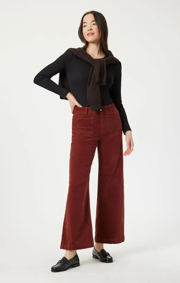 Paloma Marine Wide Leg In Andorra Cord Women Mavi Jeans Pants