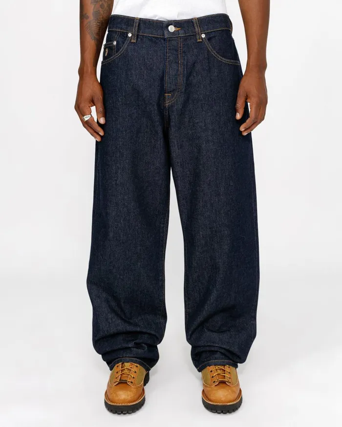 Pants MenWomen Stussy BIG OL039 JEAN DENIM Rinsed Indigo Pants MenWomen Stussy BIG OL039 JEAN DENIM Rinsed Indigo