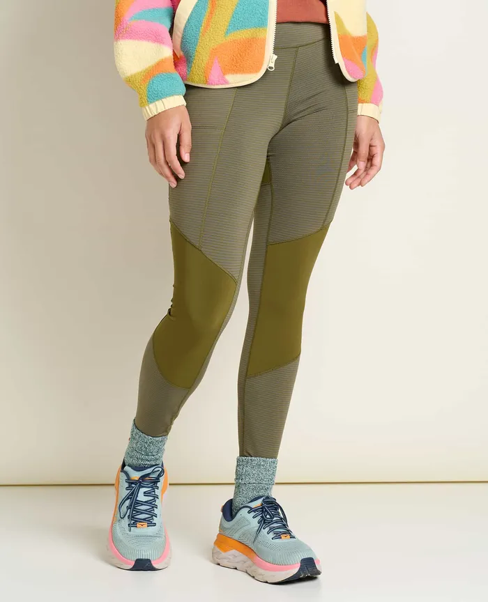 Pants Women8217s Timehop Trail Tight Olive Stripe ToadandCo