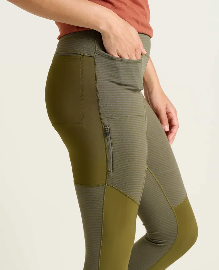 Pants Women8217s Timehop Trail Tight Olive Stripe ToadandCo
