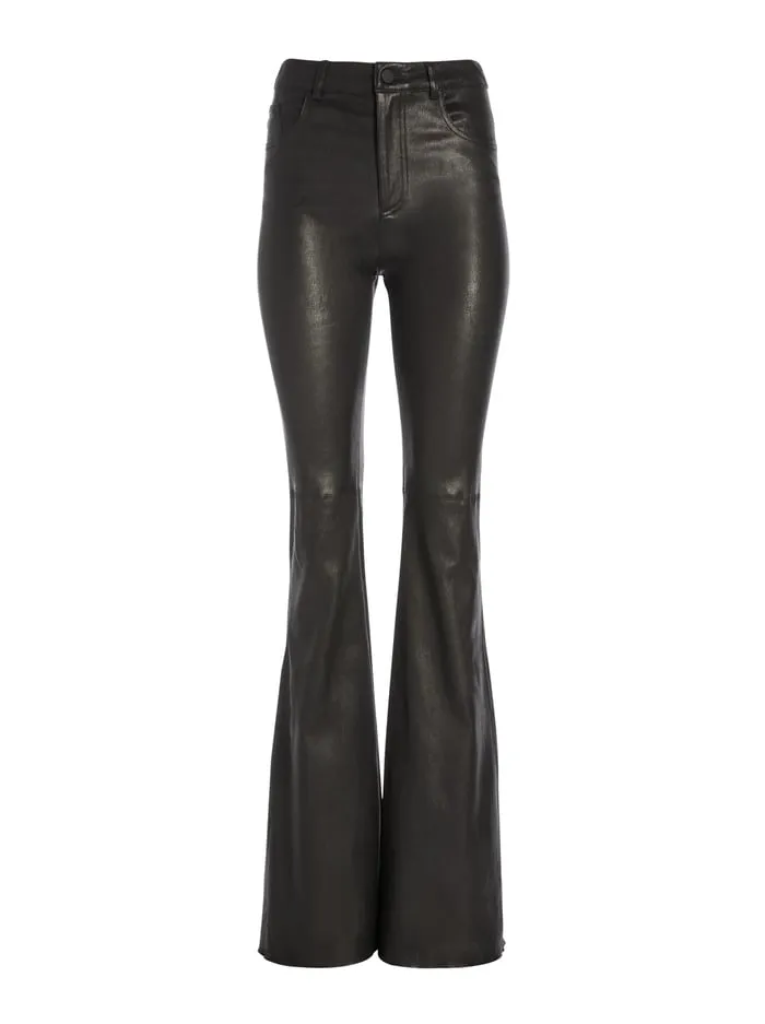 Pants Women Alice Olivia Brent Leather Bell Pant Black