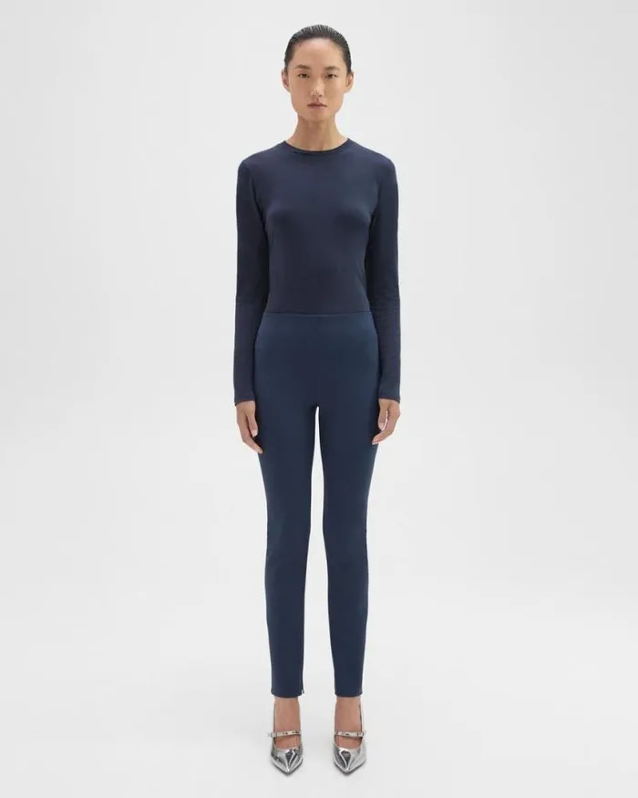 Pants Women Theory Skinny Legging In Scuba Nocturne Navy