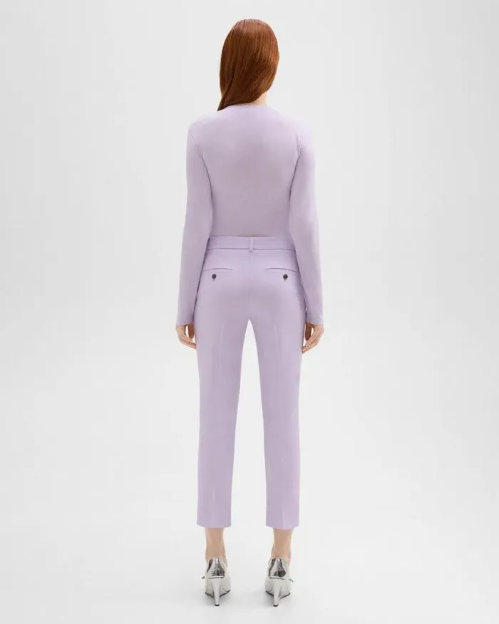 Pants Women Theory Treeca Pant In Good Wool Lilac Sky