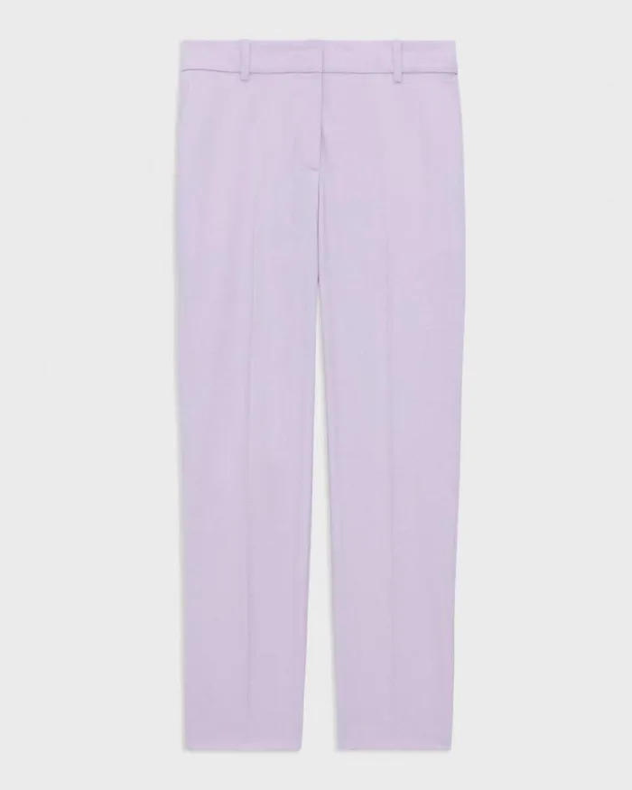 Pants Women Theory Treeca Pant In Good Wool Lilac Sky