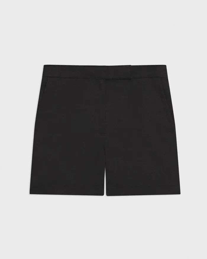 Pants Women Theory Waist Tab Short In Good Linen Black