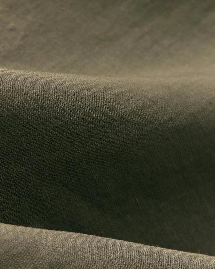 Pants Women Theory Waist Tab Short In Good Linen Dark Olive
