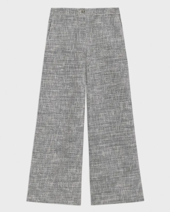 Pants Women Theory WideLeg Carpenter Pant In Canvas Tweed Black Multi Pants Women Theory WideLeg Carpenter Pant In Canvas Tweed Black Multi