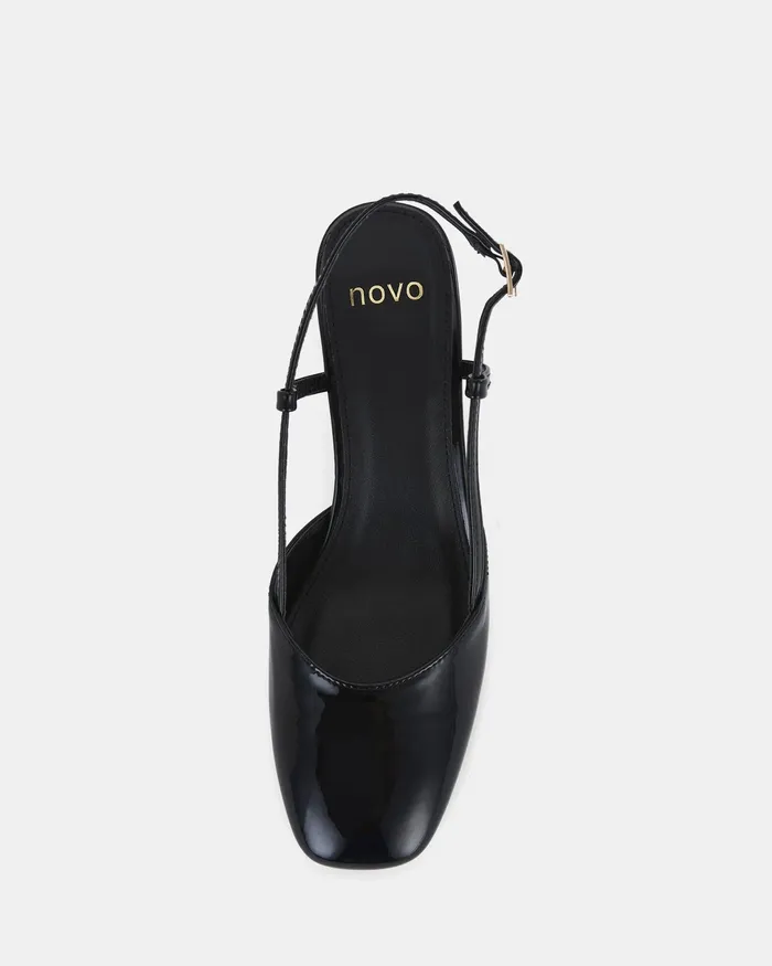 Party IYLA Black Patent Pumps 8211 NOVO Shoes Women