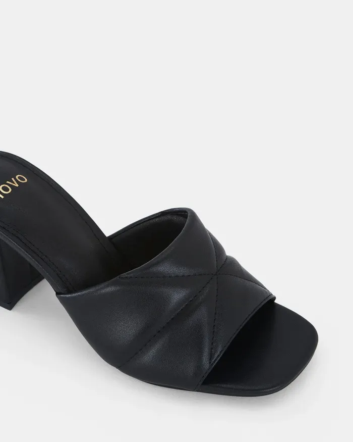 Party NOVO Shoes Women FINNICK BLACK Block Heels