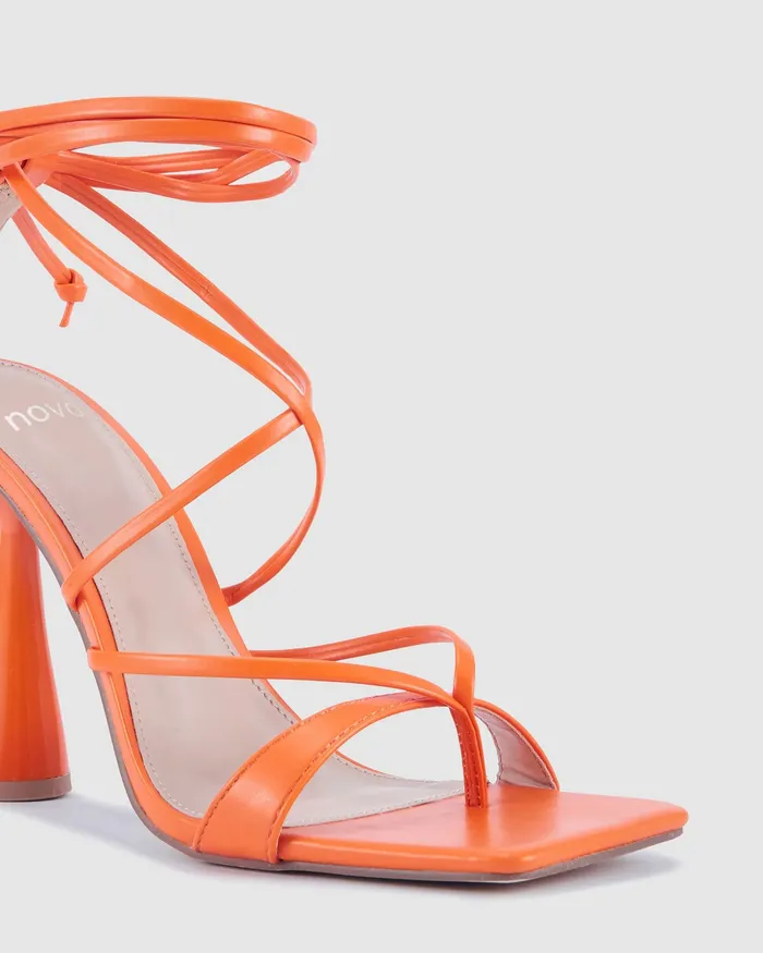 Party NOVO Shoes Women ZANCY PAPAYA Triangular Heels