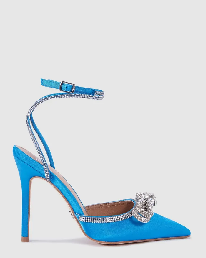 Party NOVO Shoes Women ZOOBIBI BLUE SATIN Pumps