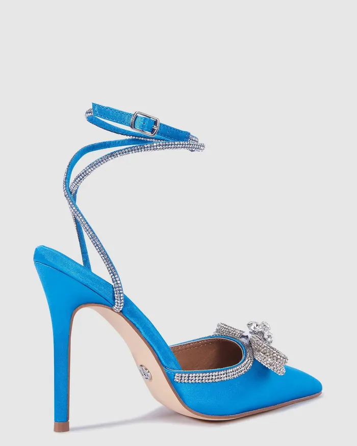 Party NOVO Shoes Women ZOOBIBI BLUE SATIN Pumps