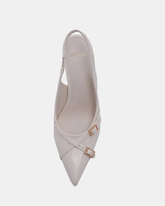 Party Women IGGI White Patent Pumps NOVO Shoes