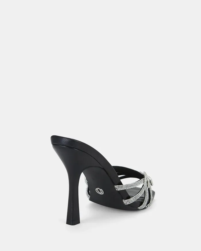 Party YETTI BLACK Open Toe Heels NOVO Shoes Women