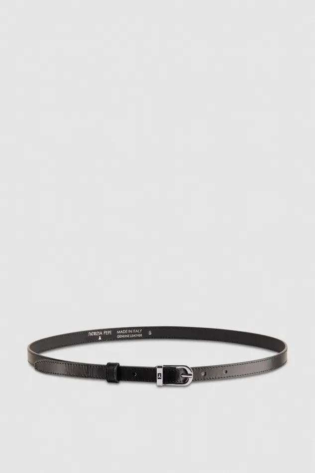 Patrizia Pepe Belts LowWaist Smooth Leather Belt Black 8211 Women